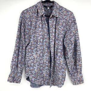 Tapestry Designs Vintage Women's Floral Corduroy Cotton Button Up Size 8